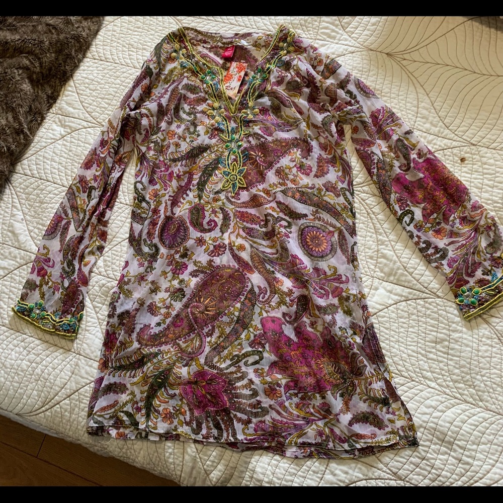 Gorgeous sheer top with beading details